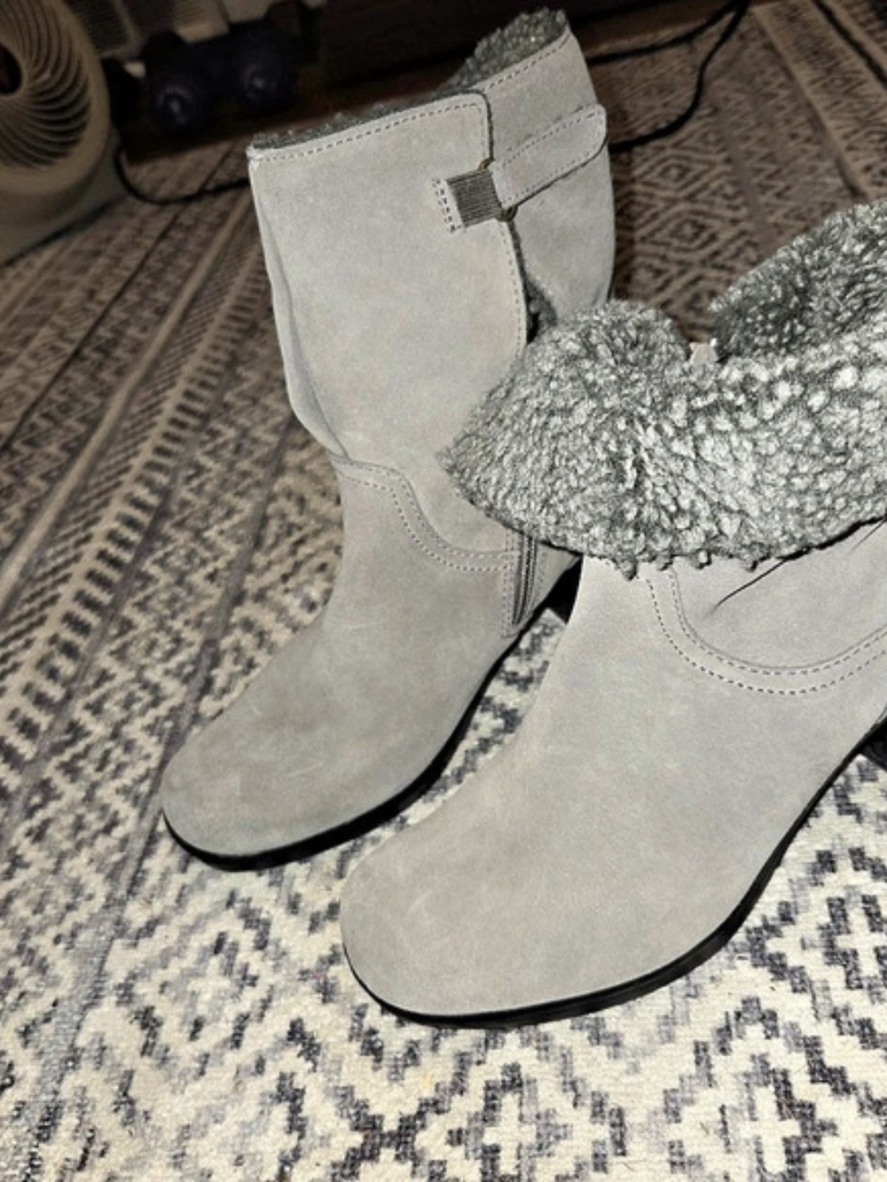 Clarks Women's Gray Ankle Boots- Size 7